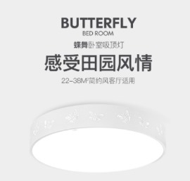 雷士（NVC）雷士照明 led吸顶灯 卧室灯 现代简约时尚灯饰灯具灯饰 24W遥控调光直径450*110MM