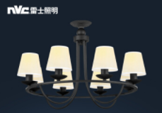 雷士（NVC）雷士照明 现代简约美式吊灯 客厅吊灯 灯具套餐 餐厅欧式吊灯 8头美式两室一厅套餐A送5W白光8个
