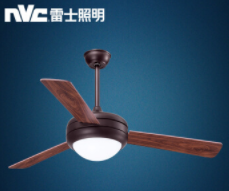 雷士（NVC） 雷士照明 LED客厅灯 风扇灯 吊扇灯 餐厅简约风扇灯 美静双色 三挡风速带遥控Φ1320*380mm