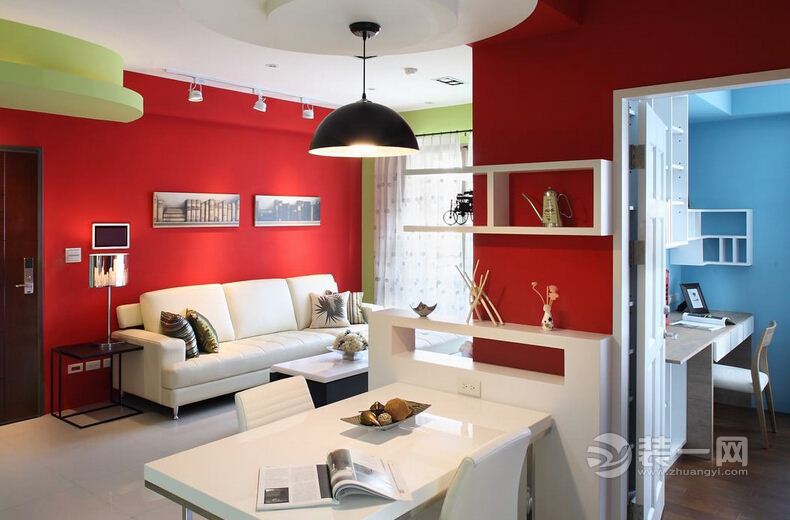 谁说红不能配绿 池州装修网带来可爱现代一居室